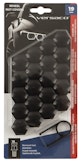 Wielmoerkapjes Zwart 19mm Kaart 20st