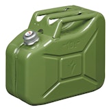 Jerrycan 10ltr Metaal Groen met Magnetische Schroefdop UN - TüV - GS Gekeurd