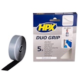 HPX Duo Grip Klittenband 25mm x 2mtr Zwart Rol