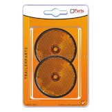 Q-Parts Reflector Ø 60mm Schroefbaar Oranje Set à 2st in blister