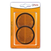 Q-Parts Reflector Ø 58mm met Grondplaat Zelfklevend Oranje Set à 2 st in blister